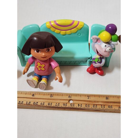 Dora the Explorer Figurines Lot – Boots, Dora, Babies & Sofa – Toy Bundle - Picture 8 of 9